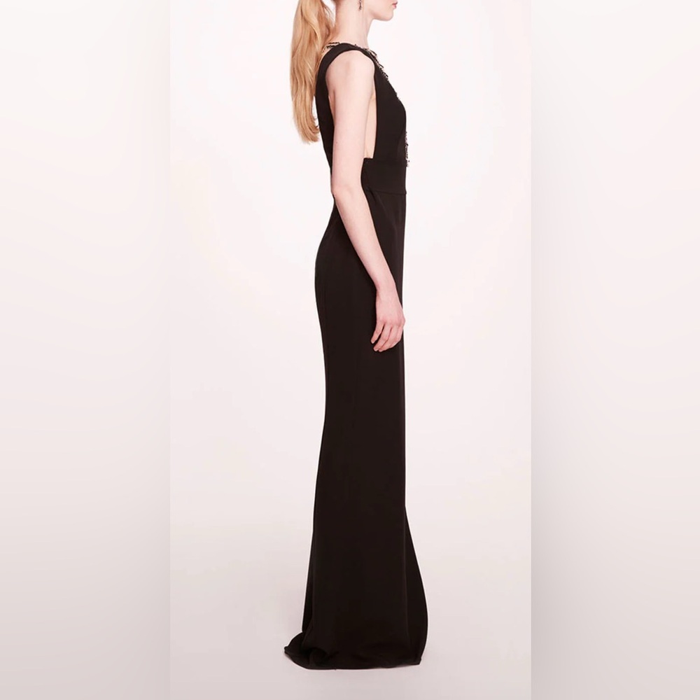 MARCHESA***Jewel Embellished Black Evening Gown***US 14,16 $895 - Picture 3 of 5